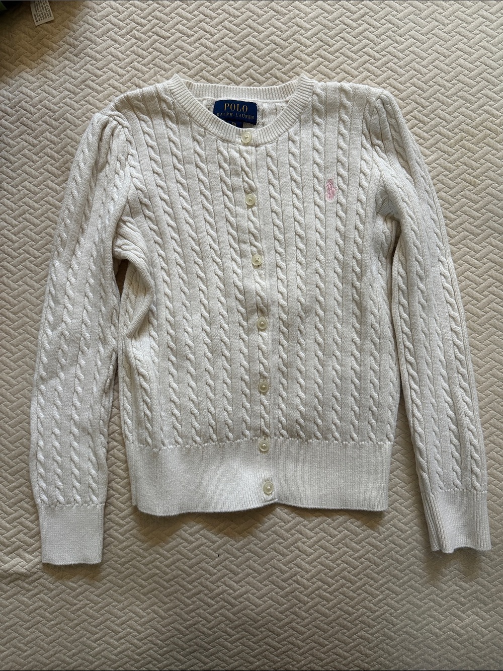 Polo by Ralph Lauren  child Cream Cable-Knit Cardigan